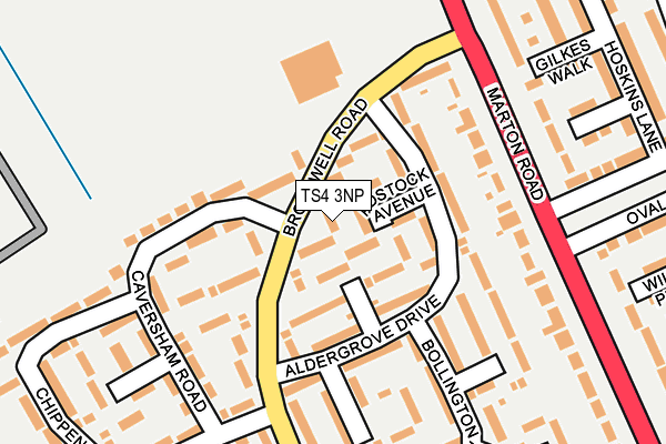 TS4 3NP map - OS OpenMap – Local (Ordnance Survey)