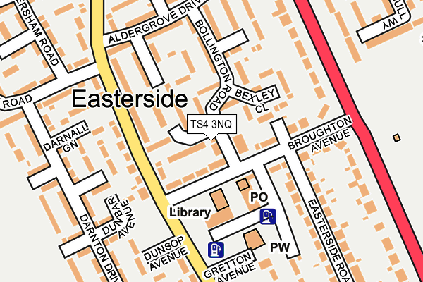 TS4 3NQ map - OS OpenMap – Local (Ordnance Survey)