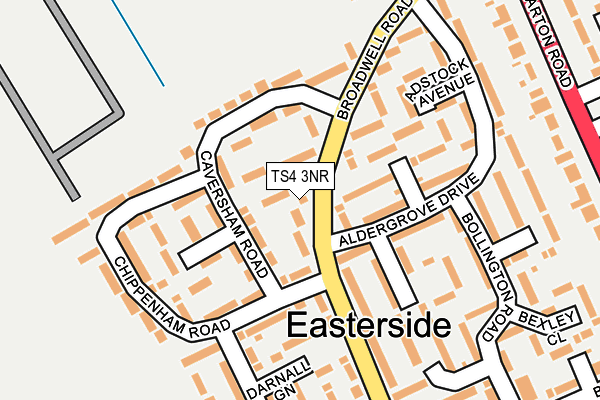 TS4 3NR map - OS OpenMap – Local (Ordnance Survey)