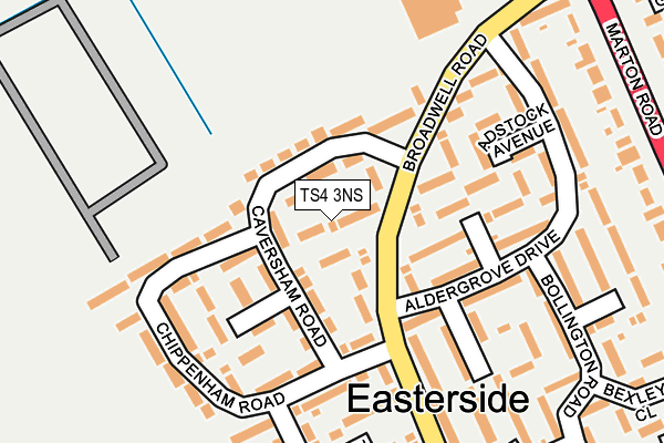 TS4 3NS map - OS OpenMap – Local (Ordnance Survey)