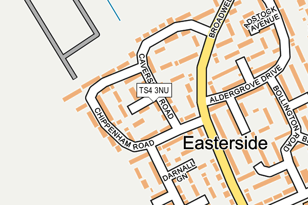 TS4 3NU map - OS OpenMap – Local (Ordnance Survey)