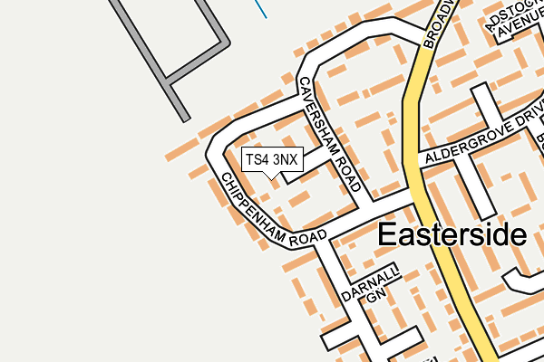 TS4 3NX map - OS OpenMap – Local (Ordnance Survey)