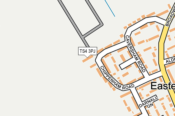 TS4 3PJ map - OS OpenMap – Local (Ordnance Survey)