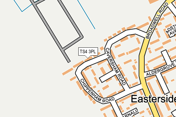 TS4 3PL map - OS OpenMap – Local (Ordnance Survey)