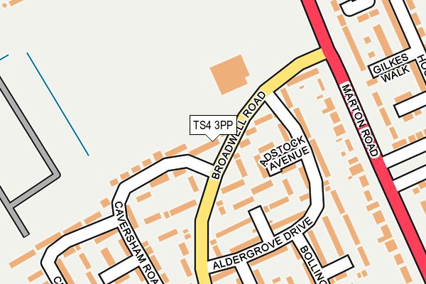 TS4 3PP map - OS OpenMap – Local (Ordnance Survey)