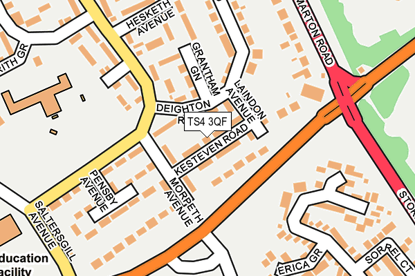 TS4 3QF map - OS OpenMap – Local (Ordnance Survey)