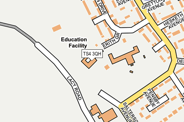 TS4 3QH map - OS OpenMap – Local (Ordnance Survey)