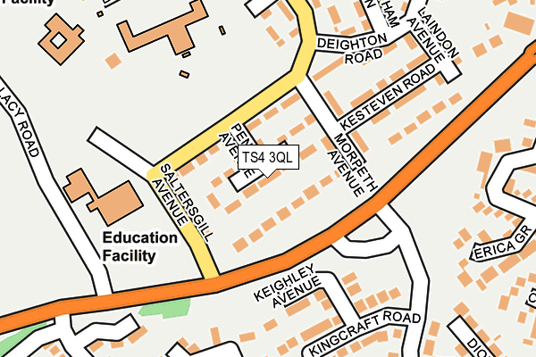 TS4 3QL map - OS OpenMap – Local (Ordnance Survey)