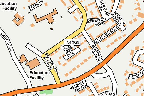 TS4 3QN map - OS OpenMap – Local (Ordnance Survey)