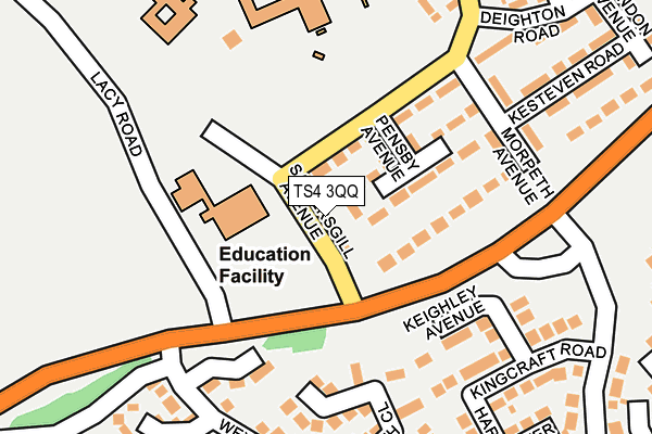 TS4 3QQ map - OS OpenMap – Local (Ordnance Survey)