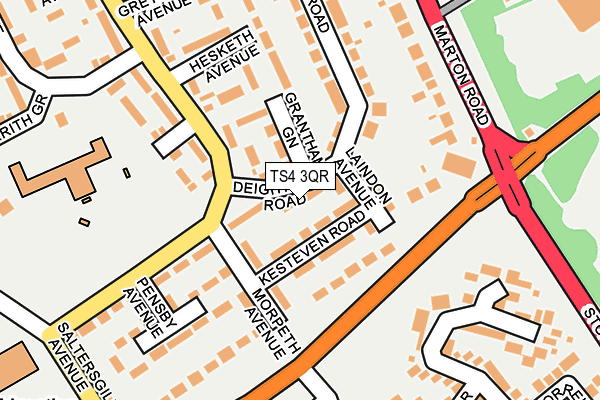 TS4 3QR map - OS OpenMap – Local (Ordnance Survey)