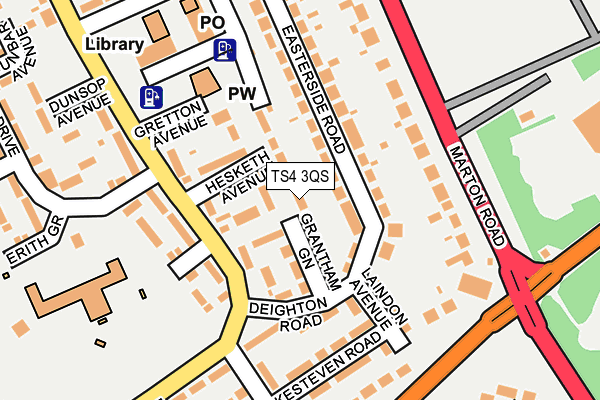 TS4 3QS map - OS OpenMap – Local (Ordnance Survey)