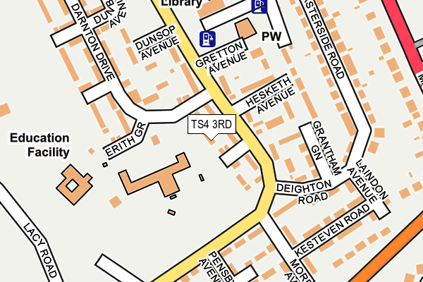 TS4 3RD map - OS OpenMap – Local (Ordnance Survey)