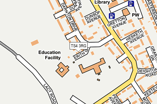 TS4 3RG map - OS OpenMap – Local (Ordnance Survey)