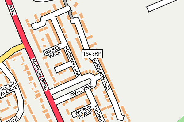 TS4 3RP map - OS OpenMap – Local (Ordnance Survey)