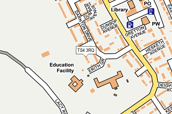 TS4 3RQ map - OS OpenMap – Local (Ordnance Survey)