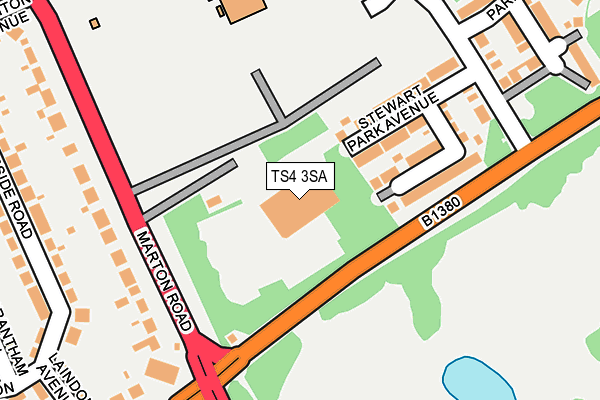TS4 3SA map - OS OpenMap – Local (Ordnance Survey)