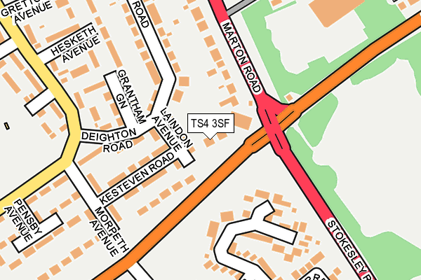 TS4 3SF map - OS OpenMap – Local (Ordnance Survey)
