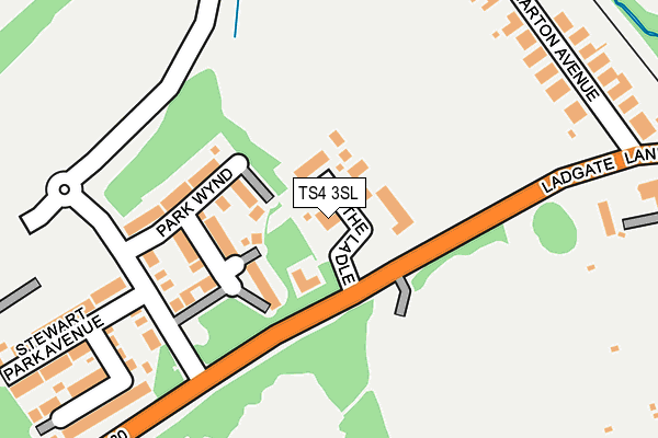 TS4 3SL map - OS OpenMap – Local (Ordnance Survey)