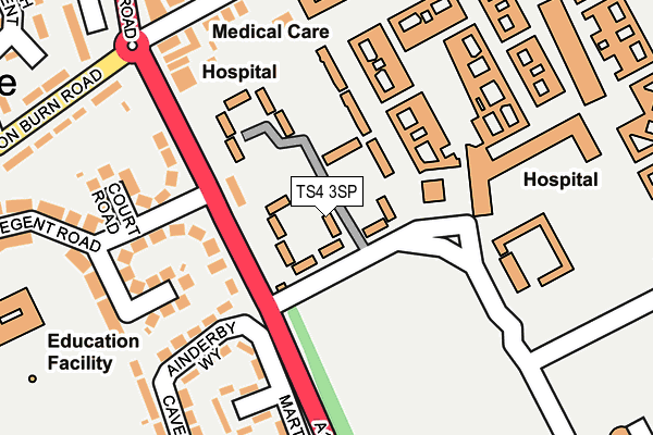 TS4 3SP map - OS OpenMap – Local (Ordnance Survey)