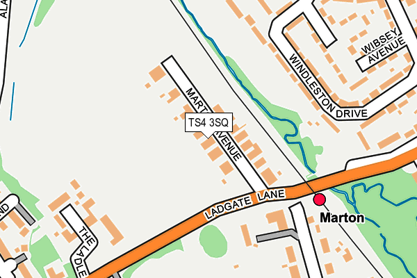 TS4 3SQ map - OS OpenMap – Local (Ordnance Survey)