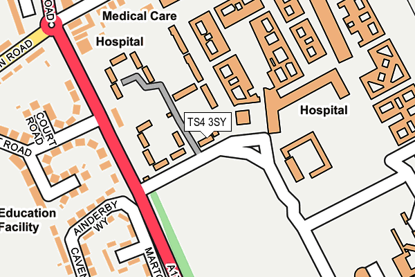 TS4 3SY map - OS OpenMap – Local (Ordnance Survey)