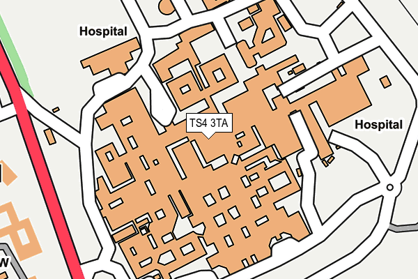 TS4 3TA map - OS OpenMap – Local (Ordnance Survey)