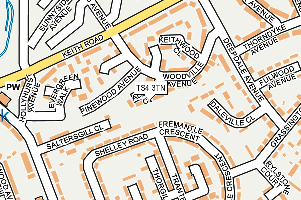 TS4 3TN map - OS OpenMap – Local (Ordnance Survey)