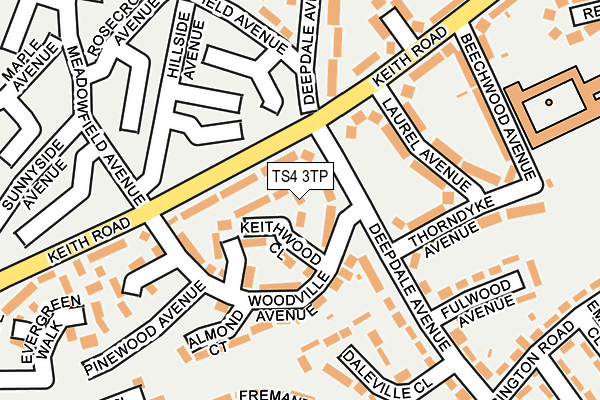 TS4 3TP map - OS OpenMap – Local (Ordnance Survey)