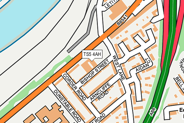 TS5 4AH map - OS OpenMap – Local (Ordnance Survey)