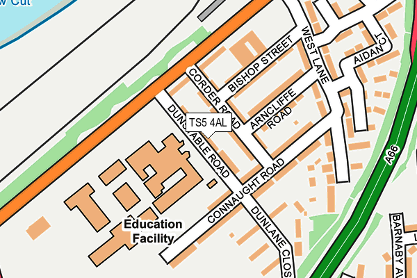 TS5 4AL map - OS OpenMap – Local (Ordnance Survey)