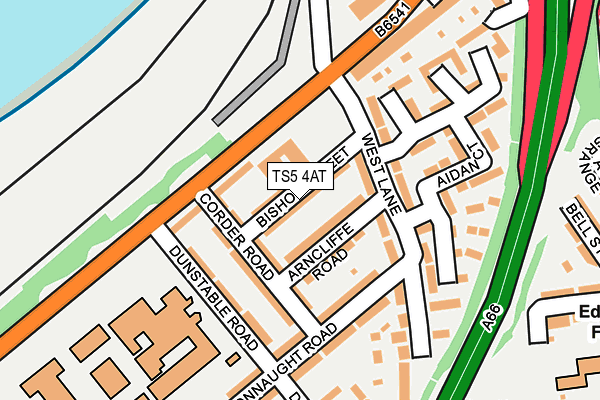 TS5 4AT map - OS OpenMap – Local (Ordnance Survey)