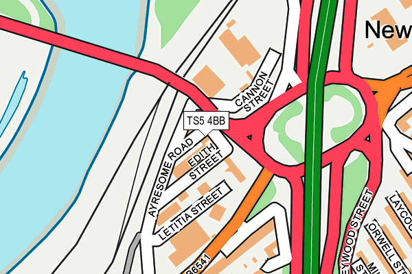 TS5 4BB map - OS OpenMap – Local (Ordnance Survey)