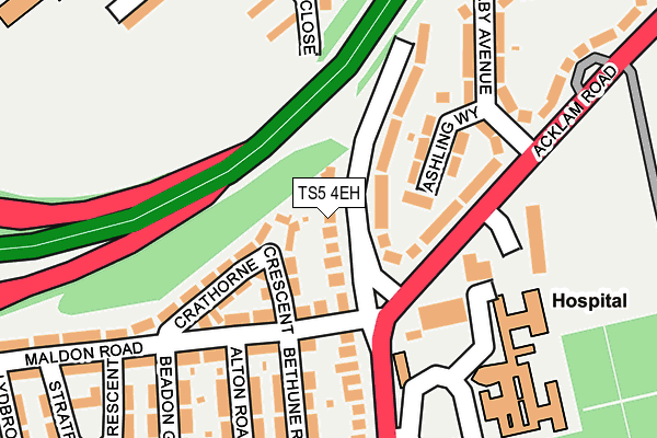 TS5 4EH map - OS OpenMap – Local (Ordnance Survey)