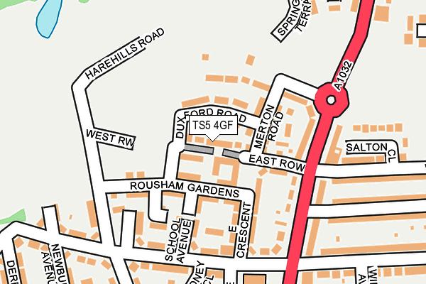 TS5 4GF map - OS OpenMap – Local (Ordnance Survey)
