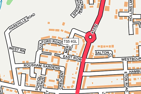 TS5 4GL map - OS OpenMap – Local (Ordnance Survey)