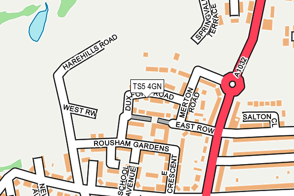 TS5 4GN map - OS OpenMap – Local (Ordnance Survey)