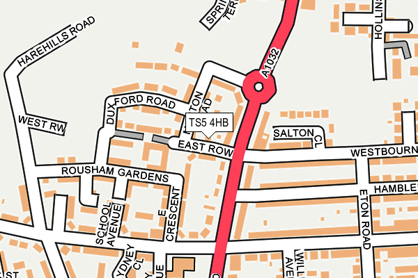 TS5 4HB map - OS OpenMap – Local (Ordnance Survey)