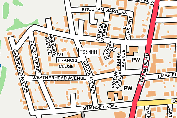 TS5 4HH map - OS OpenMap – Local (Ordnance Survey)