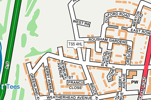 TS5 4HL map - OS OpenMap – Local (Ordnance Survey)