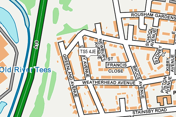 TS5 4JE map - OS OpenMap – Local (Ordnance Survey)