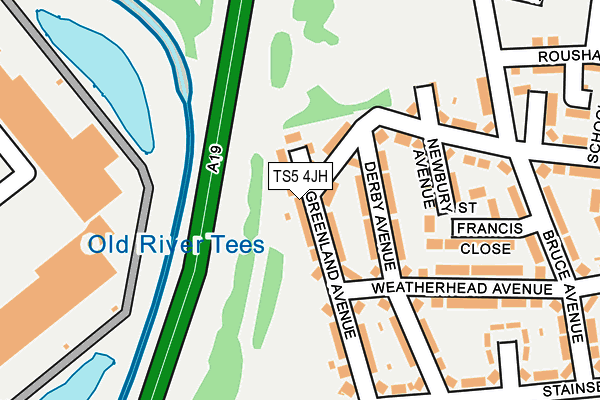 TS5 4JH map - OS OpenMap – Local (Ordnance Survey)