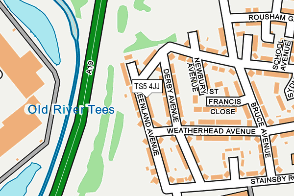 TS5 4JJ map - OS OpenMap – Local (Ordnance Survey)
