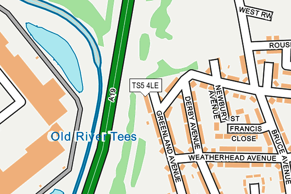 TS5 4LE map - OS OpenMap – Local (Ordnance Survey)