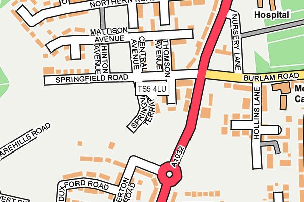 TS5 4LU map - OS OpenMap – Local (Ordnance Survey)