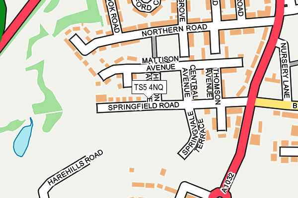 TS5 4NQ map - OS OpenMap – Local (Ordnance Survey)