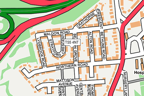 TS5 4NT map - OS OpenMap – Local (Ordnance Survey)