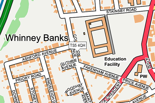 TS5 4QH map - OS OpenMap – Local (Ordnance Survey)