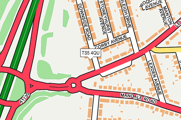 TS5 4QU map - OS OpenMap – Local (Ordnance Survey)