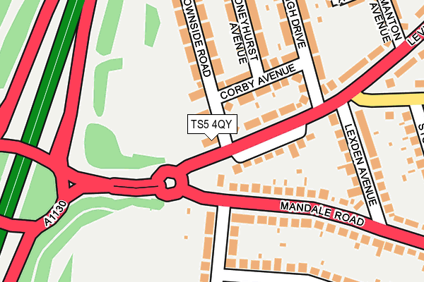 TS5 4QY map - OS OpenMap – Local (Ordnance Survey)